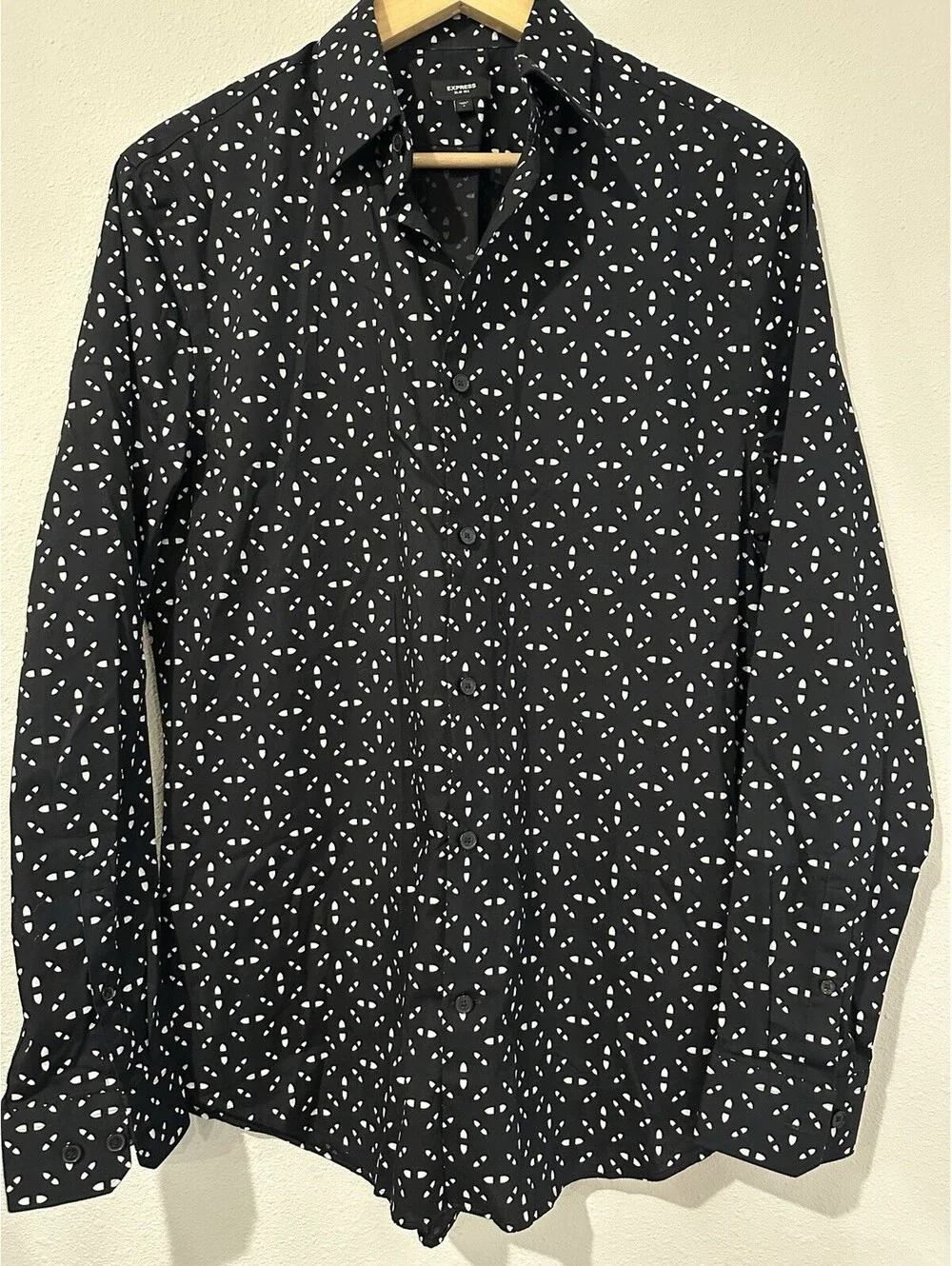 Express Slim Mix Dress Shirt Men’s Small Smart Casual  100% Cotton